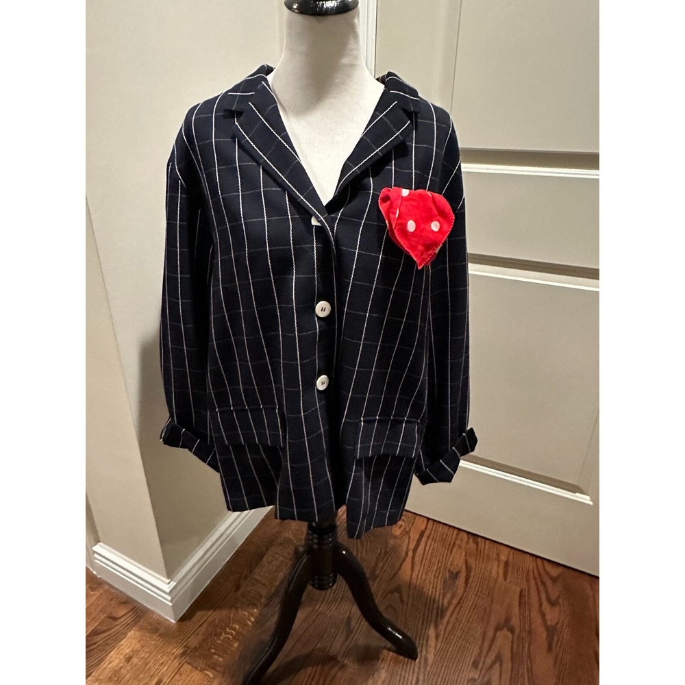 Hauber Navy Check Blazer Wool Blend Blazer US 14 Germany